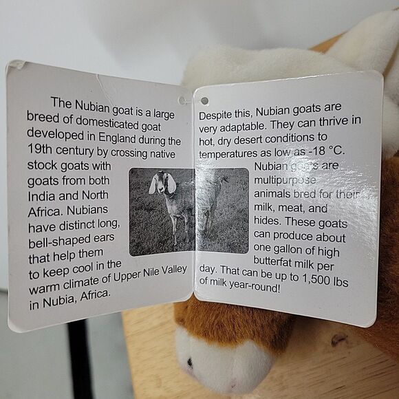 Fiesta Nubian Goat 12 Inch Plush Stuffed Animal Toy 2015 - Picture 8 of 10